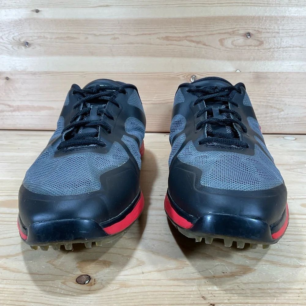 Nike Hyperfuse Lunar Ascend Golf Shoes # 483841-001 Men’s Size 11 Black Grey Red